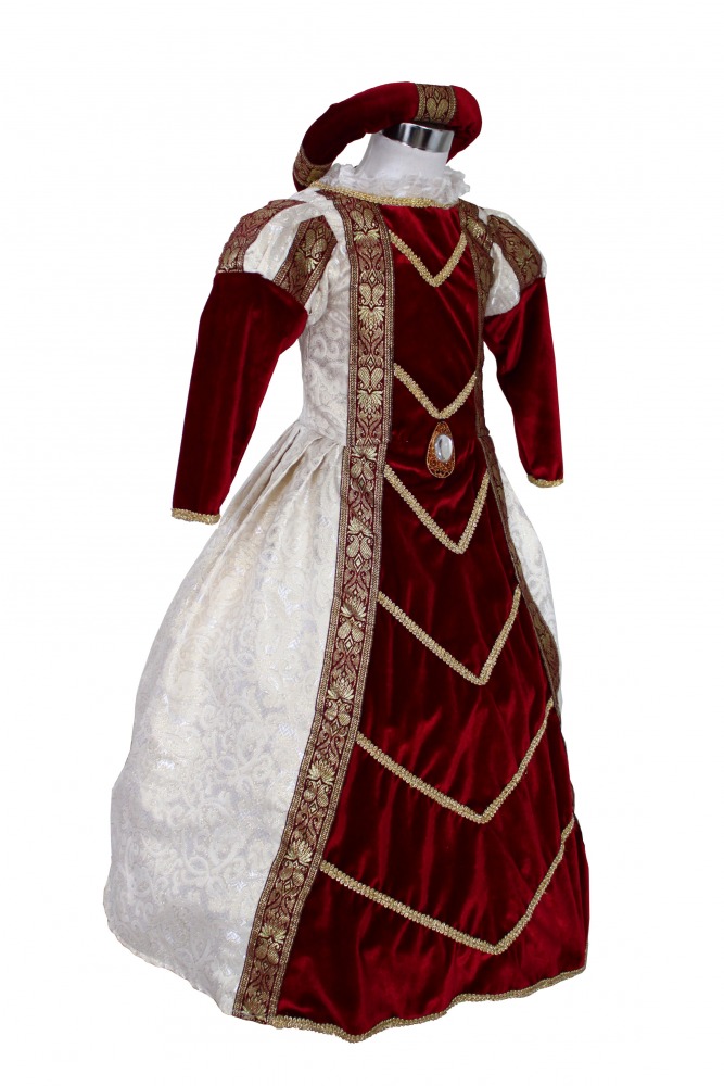 Girl's Deluxe Medieval Tudor Costume Age 5 - 6 Years Image